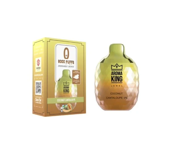 Безникотиновый одноразовый Pod Aroma King Jewel 8000 650 mAh Coconut Cantaloupe 0% (Кокос с дыней)